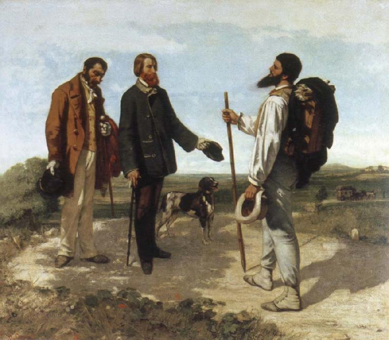 Gustave Courbet bonjour monsieur courbet oil painting image